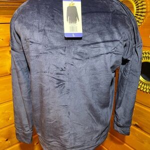 Womens 32 Degrees Blue  Sweatshirt Style Velour  SUPER Soft Pullover.